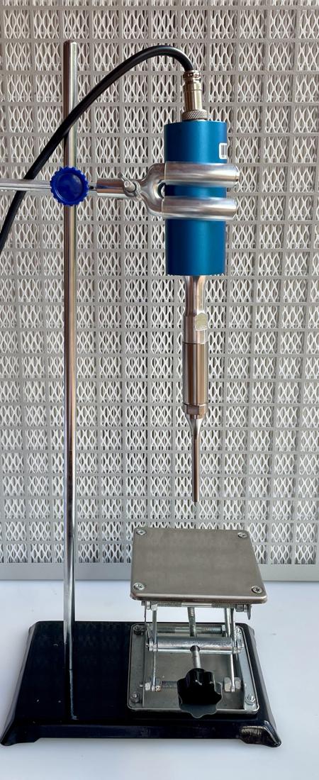 Ultrasonic extraction rig in the lab